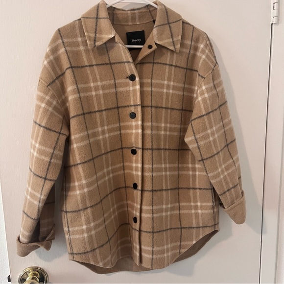 Like New Theory Oversized Shirt Jacket in Recycled Wool Blend Size XS - Picture 1 of 16